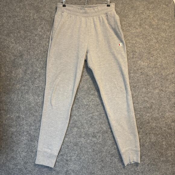 Champion Sweatpants Mens Medium Gray Reverse Weave Joggers Athletic Logo - Picture 1 of 13